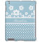 Girly White Flowers and Polka Dots on Light Blue
