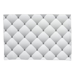 Girly White Quilted Square Pattern Pillowcase