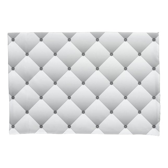 Girly White Quilted Square Pattern Pillowcase (Front)