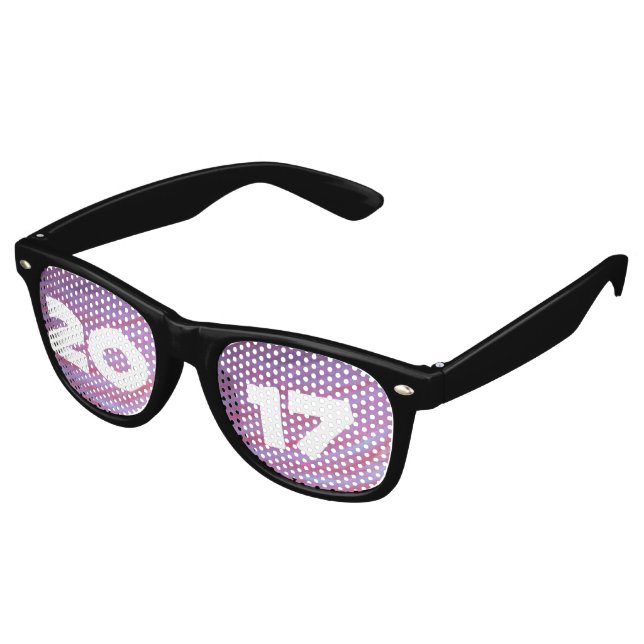 Girly Zebra Abstract | Cute Pink Purple Graduation Retro Sunglasses (Angled)