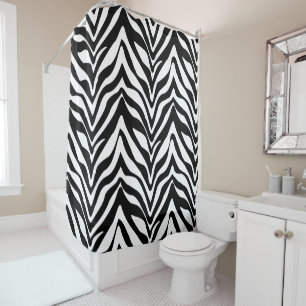 Girly Zebra Stripes Pattern Shower Curtain