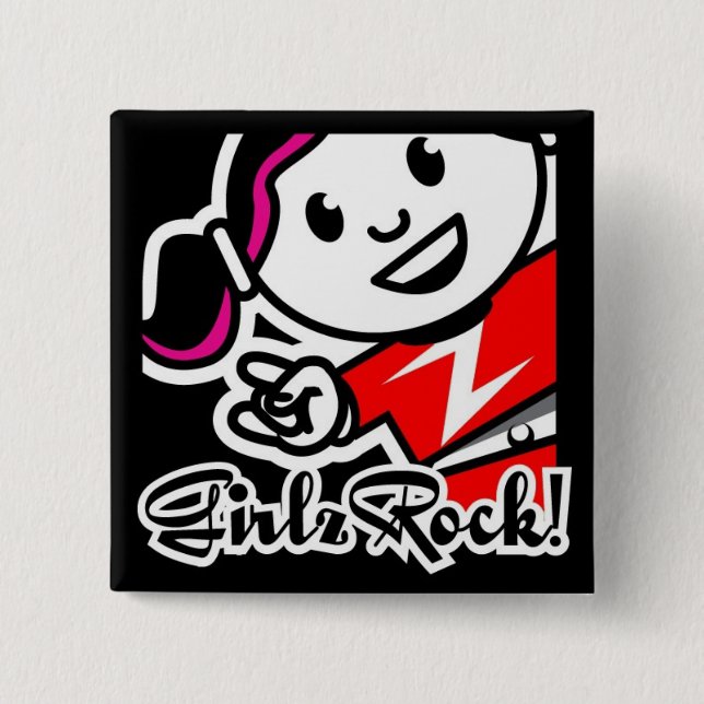 GirlzRock! Button (Front)