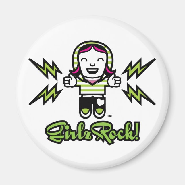GirlzRock! Girl Power Magnet (Front)