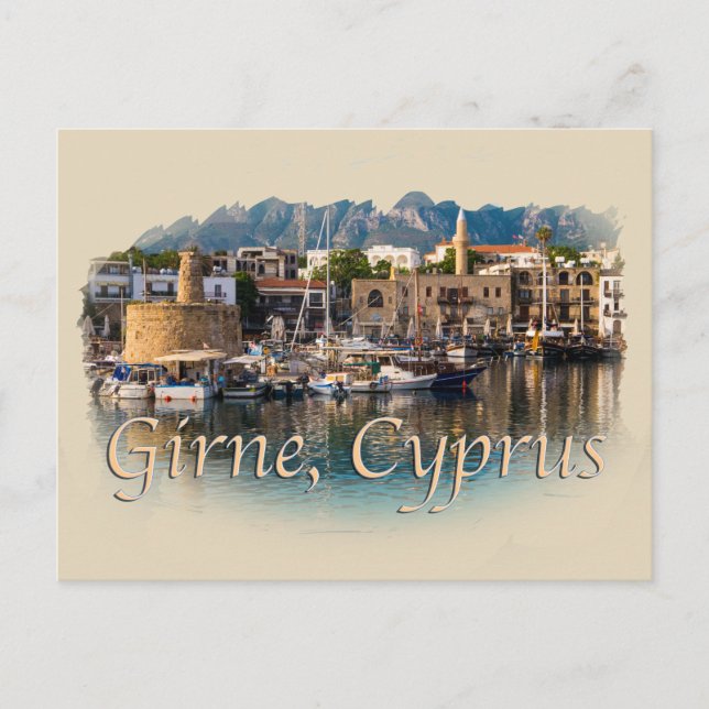 Girne Cyprus: Harbour Postcard (Front)