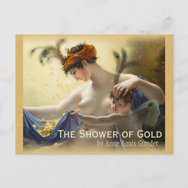 Girodet Shower of Gold CC0680 Postcard (Front)
