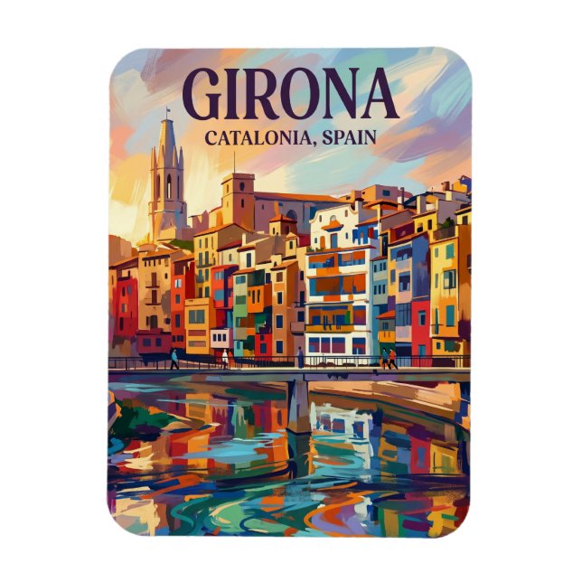 Girona Spain Magnet (Vertical)
