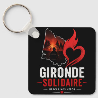 Gironde Solidarity-Keychain Tribute to Firefighter Key Ring