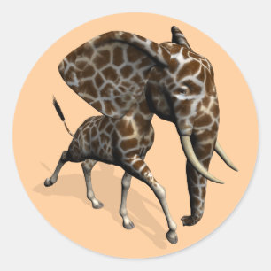 Girphant Or Eleffe Classic Round Sticker