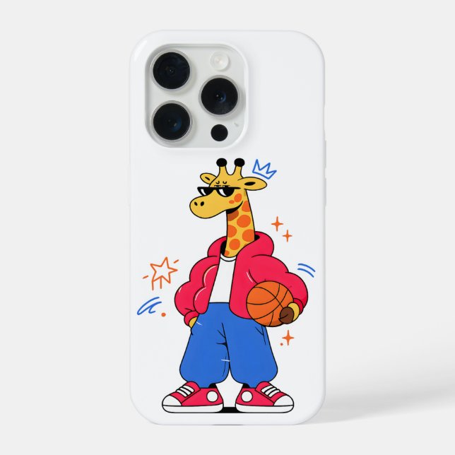 girrafes can jump : Streetwear Hoops iPhone Case (Back)