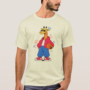 girrafes can jump : Streetwear Hoops T-Shirt