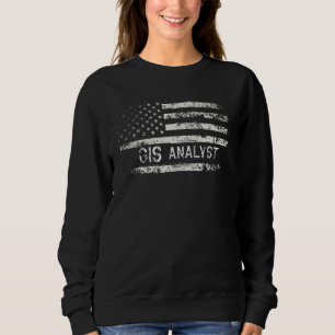 Gis Analyst Patriotic Usa Flag Sweatshirt