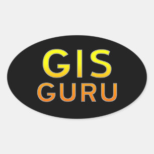 GIS Guru Oval Sticker