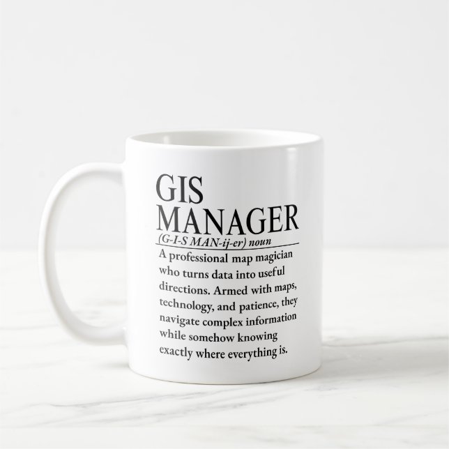 Gis manager coffee mug (Left)