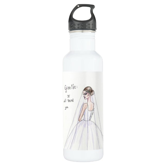 "Giselle: I will haunt you" Ballet inspired bottle (Front)