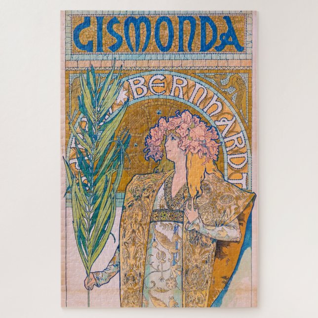 Gismonda, Sarah Bernhardt, Mucha Jigsaw Puzzle (Vertical)