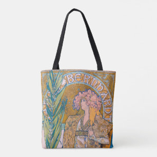 Gismonda, Sarah Bernhardt, Mucha Tote Bag
