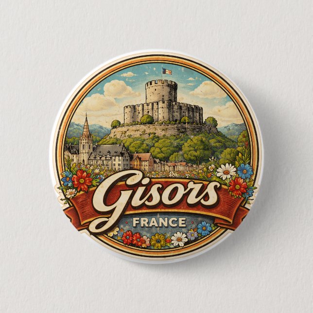 Gisors France 6 Cm Round Badge (Front)