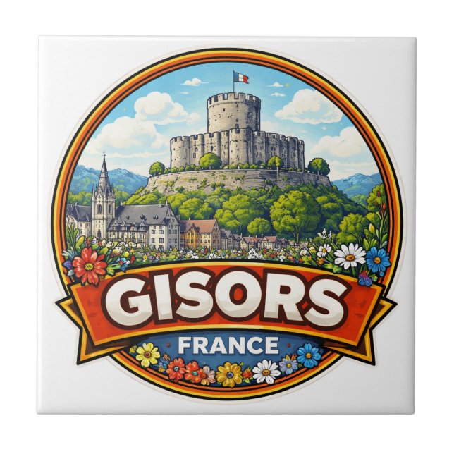Gisors France  Ceramic Tile (Front)