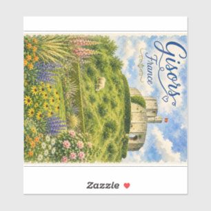 Gisors France Chateau Normandy watercolor
