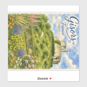 Gisors France Chateau Normandy watercolor