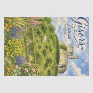 Gisors France Chateau Normandy watercolor Tissue Paper
