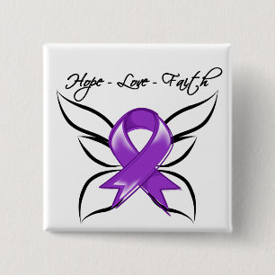 GIST Cancer Hope Love Faith 15 Cm Square Badge