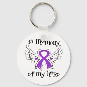 GIST Cancer In Memory of My Hero Key Ring