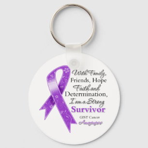 GIST Cancer Support Strong Survivor Key Ring