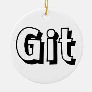Git Ceramic Ornament