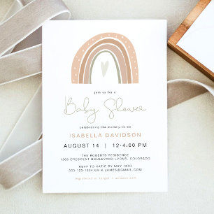 GITA Pastel Rainbow Baby Shower Invitation