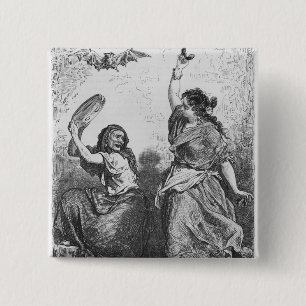 Gitana from Granada dancing the zorongo 15 Cm Square Badge