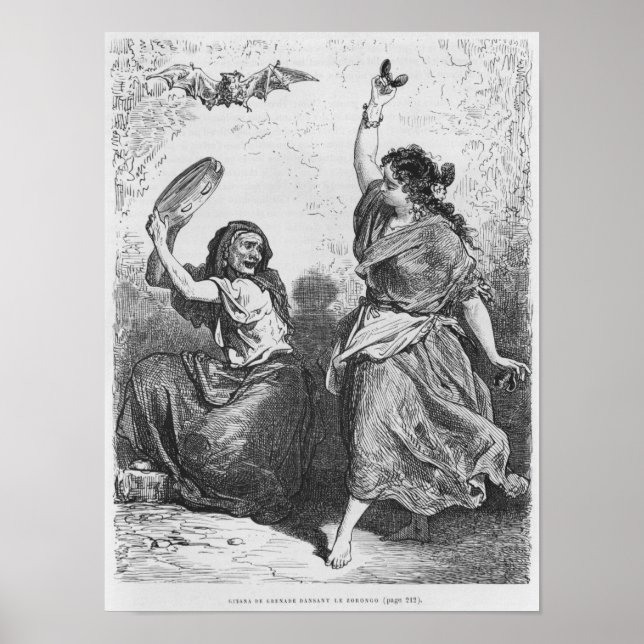 Gitana from Granada dancing the zorongo Poster (Front)