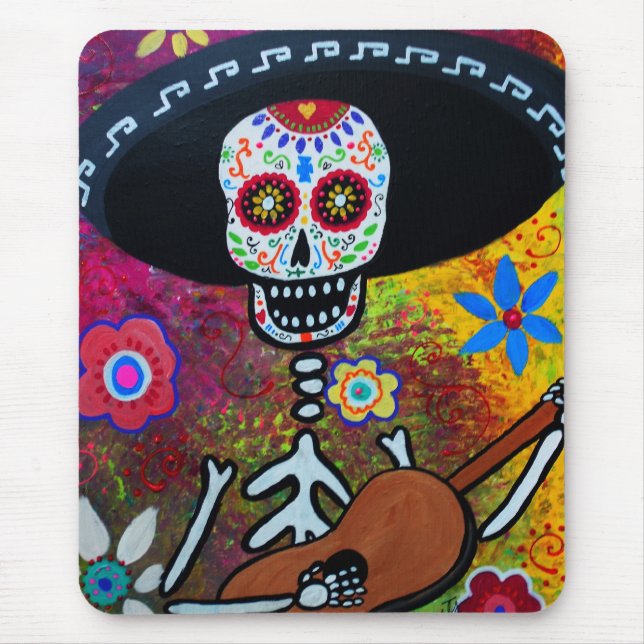 Gitarero Serenata Dia de los Muertos Mouse Pad (Front)