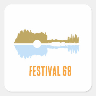 Gitarre pastel  square sticker