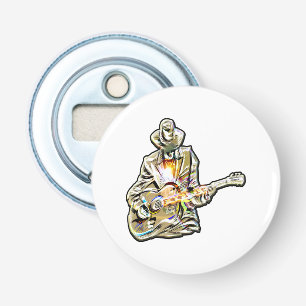 Gitarren Blues Mann - Feel it Button Bottle Opener