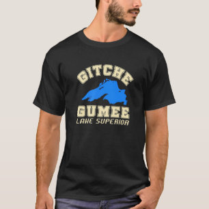 Gitche Gumee Lake Superior Michigan Vintage  Retro T-Shirt