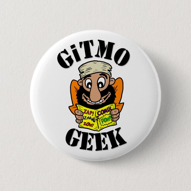 GiTMO GEEK 6 Cm Round Badge (Front)