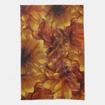 Gitt's Crazy Dahlia Tea Towel 