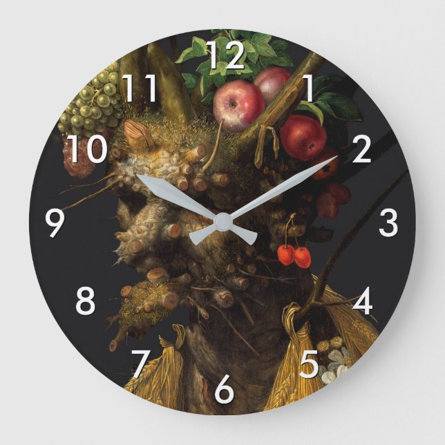 Giuseppe Arcimboldo - Four Seasons in One Head Large Clock (Front)