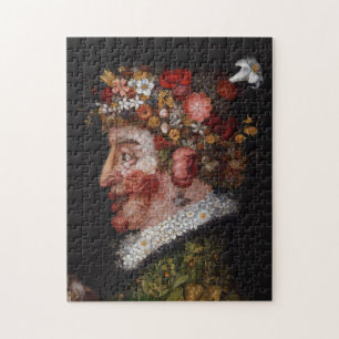 Giuseppe Arcimboldo Puzzle - Flowers on Black