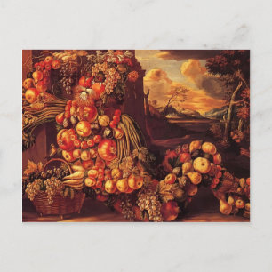 Giuseppe Arcimboldo- Seated Figure of Summer Postcard