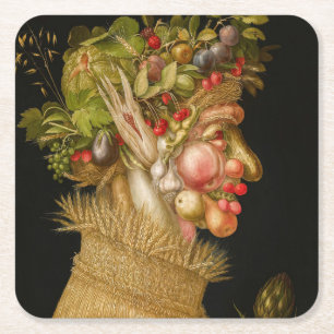 Giuseppe Arcimboldo - Summer Square Paper Coaster