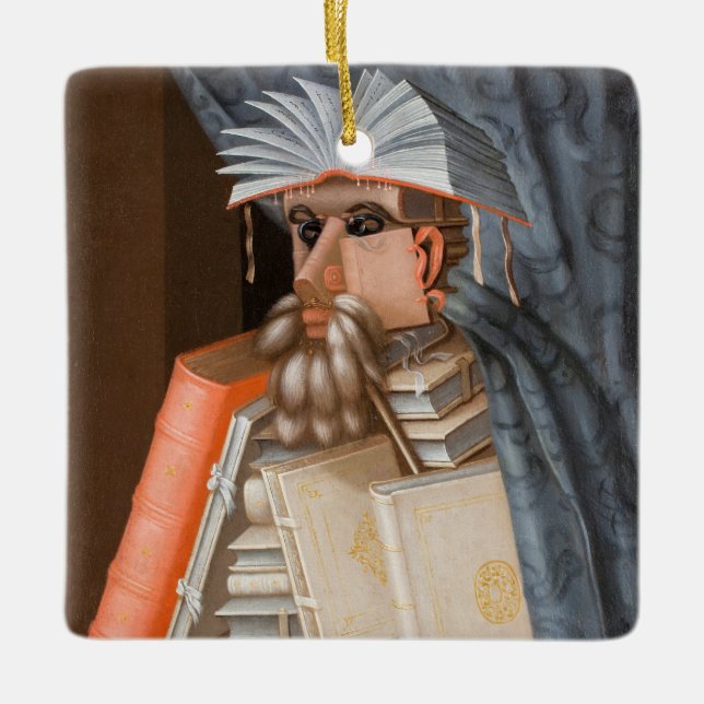 Giuseppe Arcimboldo - The Librarian Ceramic Ornament (Front)