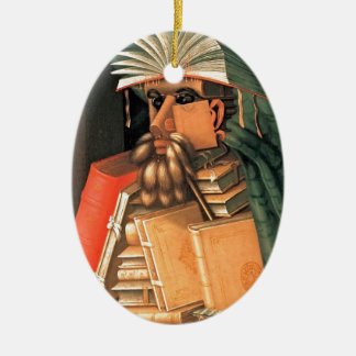 Giuseppe Arcimboldo -- the Librarian Ceramic Tree Decoration