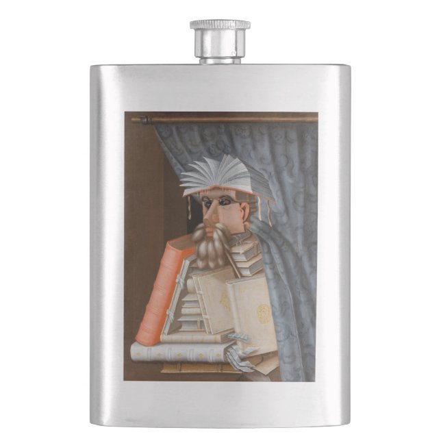 Giuseppe Arcimboldo - The Librarian Hip Flask (Front)