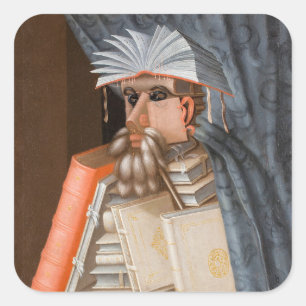 Giuseppe Arcimboldo - The Librarian Square Sticker