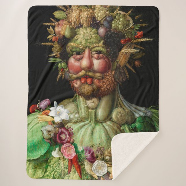 Giuseppe Arcimboldo - Vertumnus Sherpa Blanket (Front)