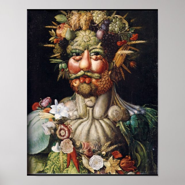 Giuseppe Arcimboldo Vertumnus Vegetable-Man Poster (Front)