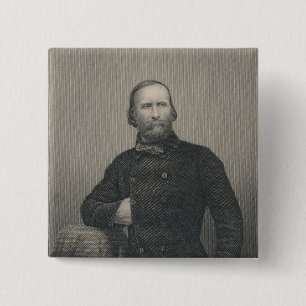 Giuseppe Garibaldi, engraved by D.J Pound 15 Cm Square Badge