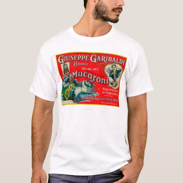 Giuseppe Garibaldi Macaroni Label T-Shirt (Front)